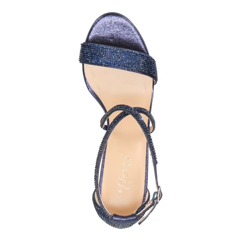 NWT THALIA SODI Womens Navy Rhinestone Darria Stiletto Sandals 7.5 W - Picture 4 of 5